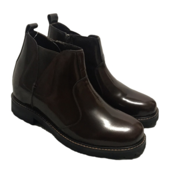 New CALTO High Top Patent Leather Chelsea Boot Size 10M - Picture 1 of 12